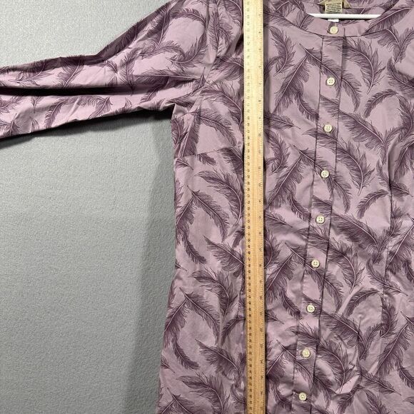 Duluth‎ Trading Co Wrinkle Fighter Tunic Button Down Shirt Purple Feather Medium - Picture 9 of 12